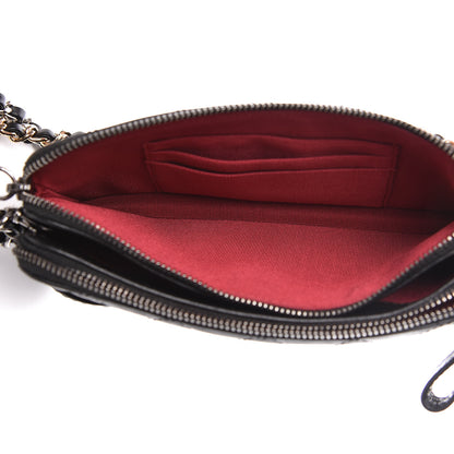 Chanel Aged Calfskin Quilted Small Gabrielle Clutch With Chain Black 7 of 14