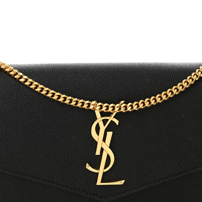 Saint Laurent Grain de Poudre Uptown Chain Wallet Black 9 of 12