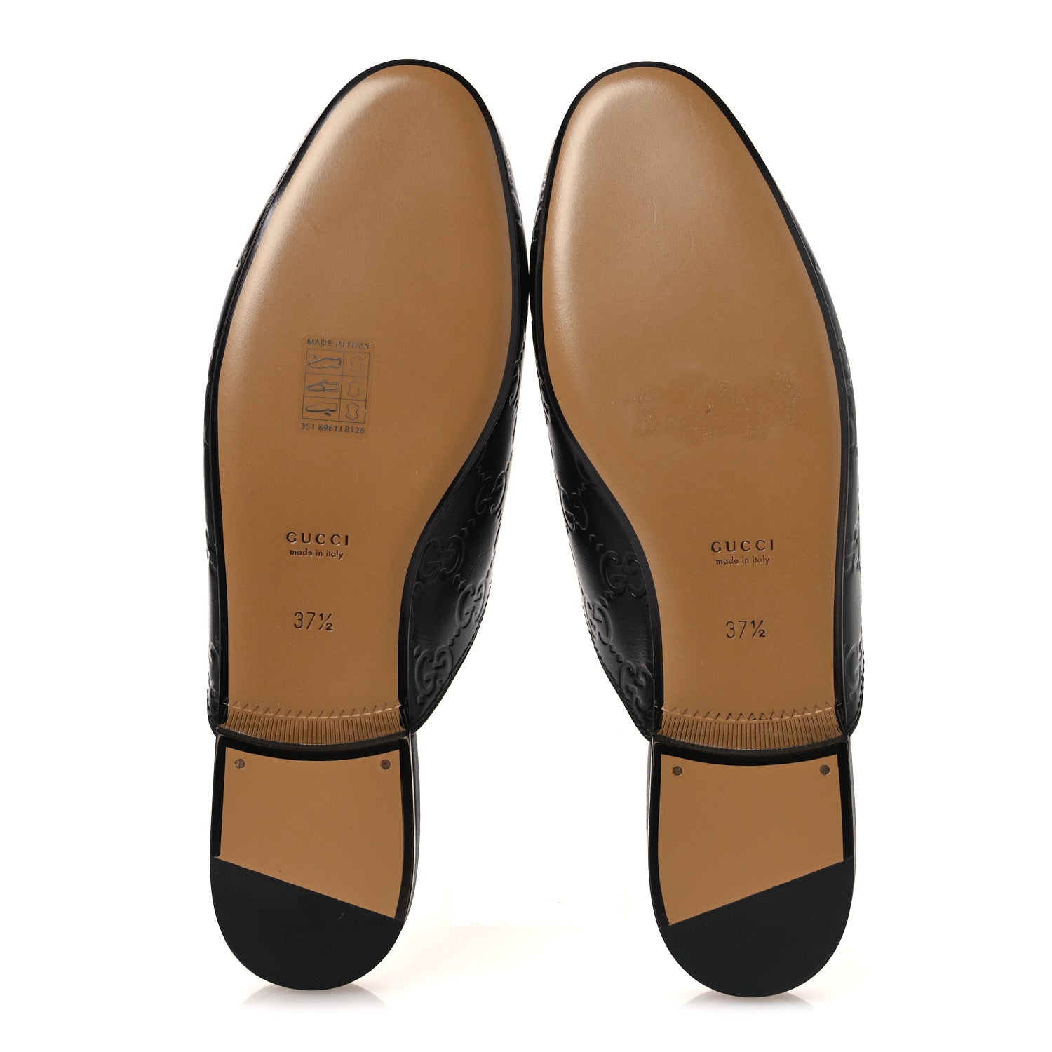 Gucci Glamour Calfskin Guccissima Womens Princetown Slippers 37.5 Black 7 of 13