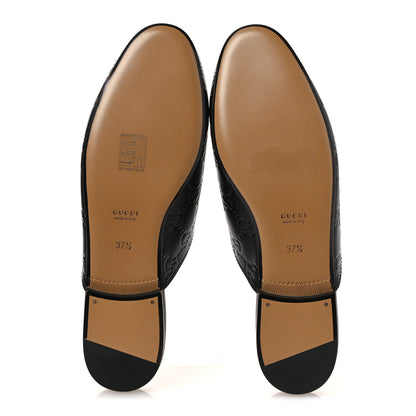 Gucci Glamour Calfskin Guccissima Womens Princetown Slippers 37.5 Black 7 of 13