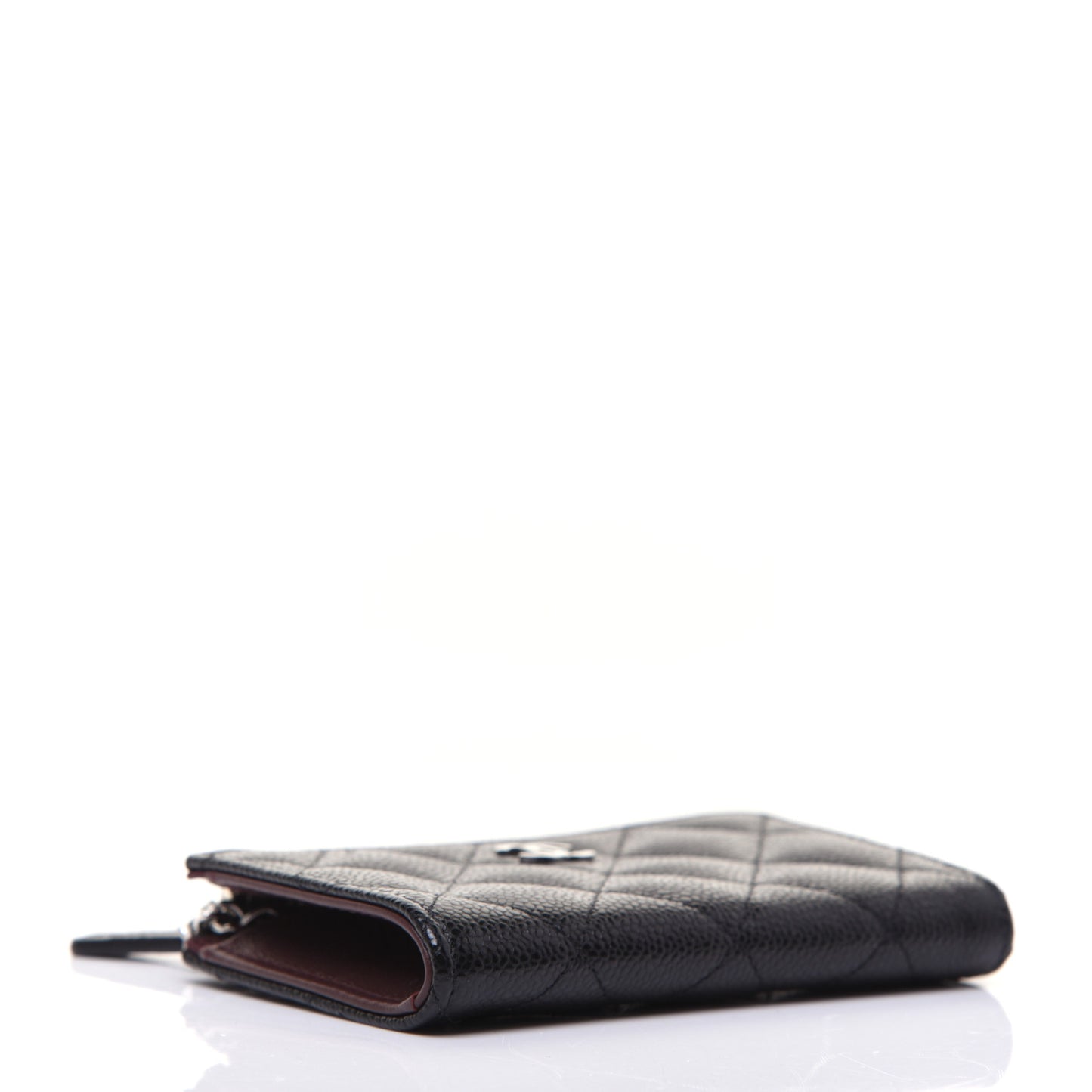 Caviar Quilted Zipped Key Holder Case Black