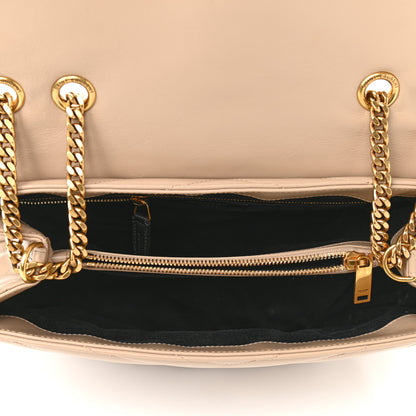 Saint Laurent Calfskin Y Quilted Monogram Medium Loulou Chain Satchel Dark Latte 5 of 15