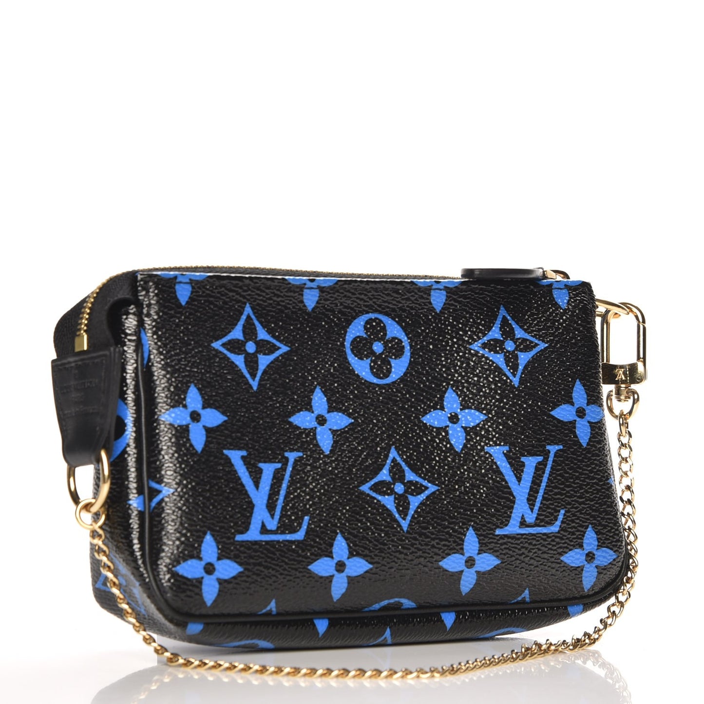 Colored Monogram Mini Pochette Accessories Blue Black