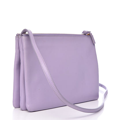 Celine Lambskin Large Trio Crossbody Bag Lilac 3 of 12