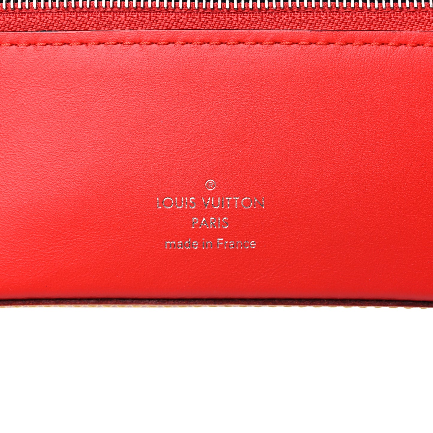 Monogram Elizabeth Pencil Pouch Red