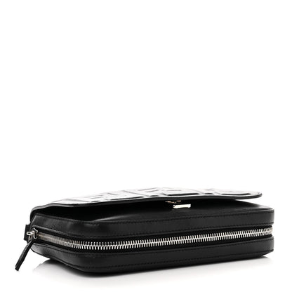 Fendi Nappa FF 1974 Embossed Mini Expandable Flap Bag Black 4 of 11