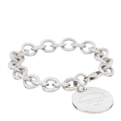 Tiffany Sterling Silver Return to Tiffany Round Tag Charm Bracelet 1 of 3
