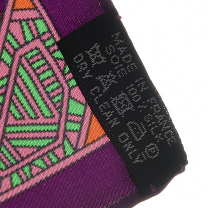 Hermes Silk Maitres de la Foret Scarf 90 Rose Indien Vert Bleu 5 of 5