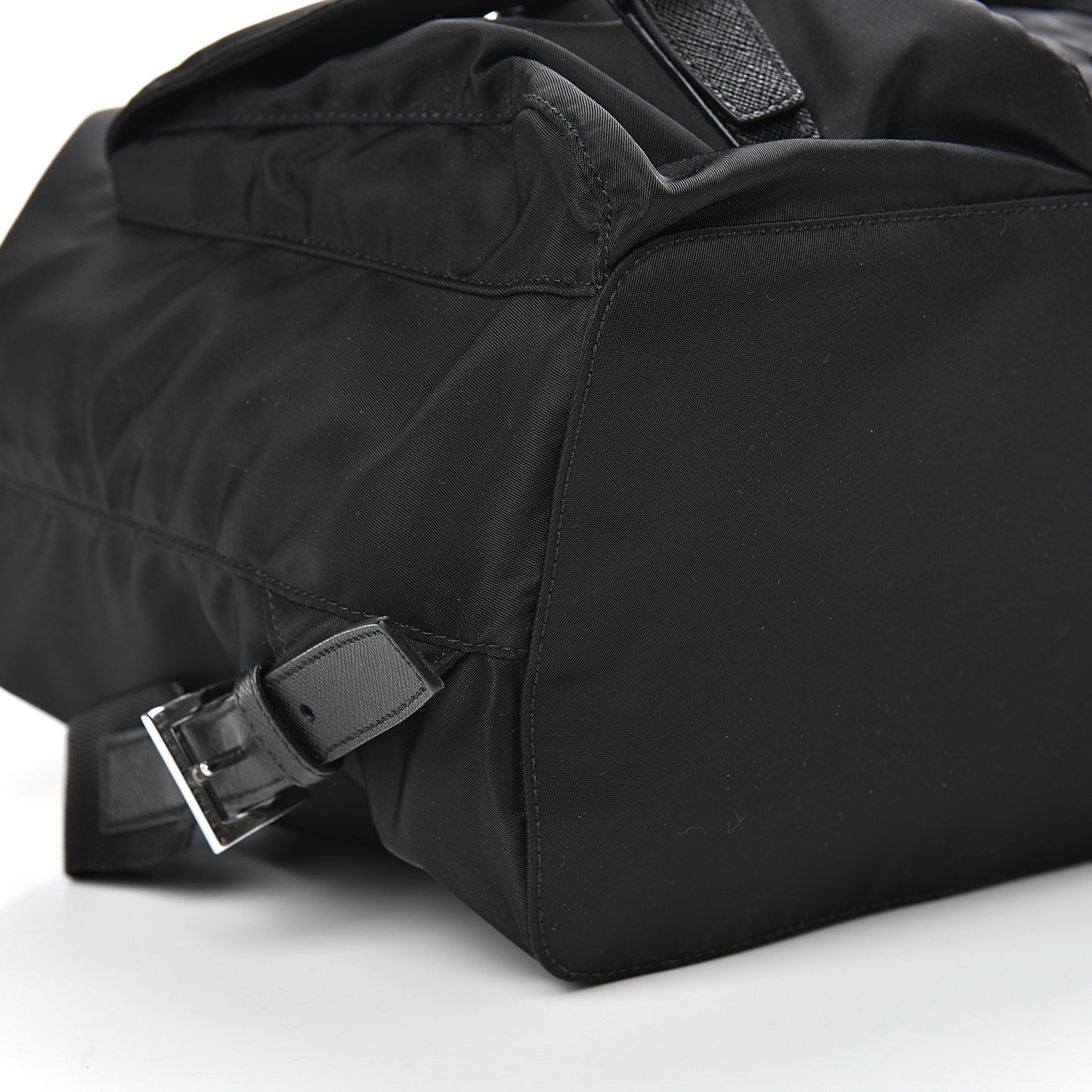 Tessuto Nylon Vela Saffiano Large Backpack Black