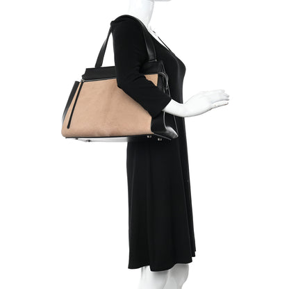Celine Pony Hair Calfskin Medium Edge Shoulder Bag Praline 2 of 10