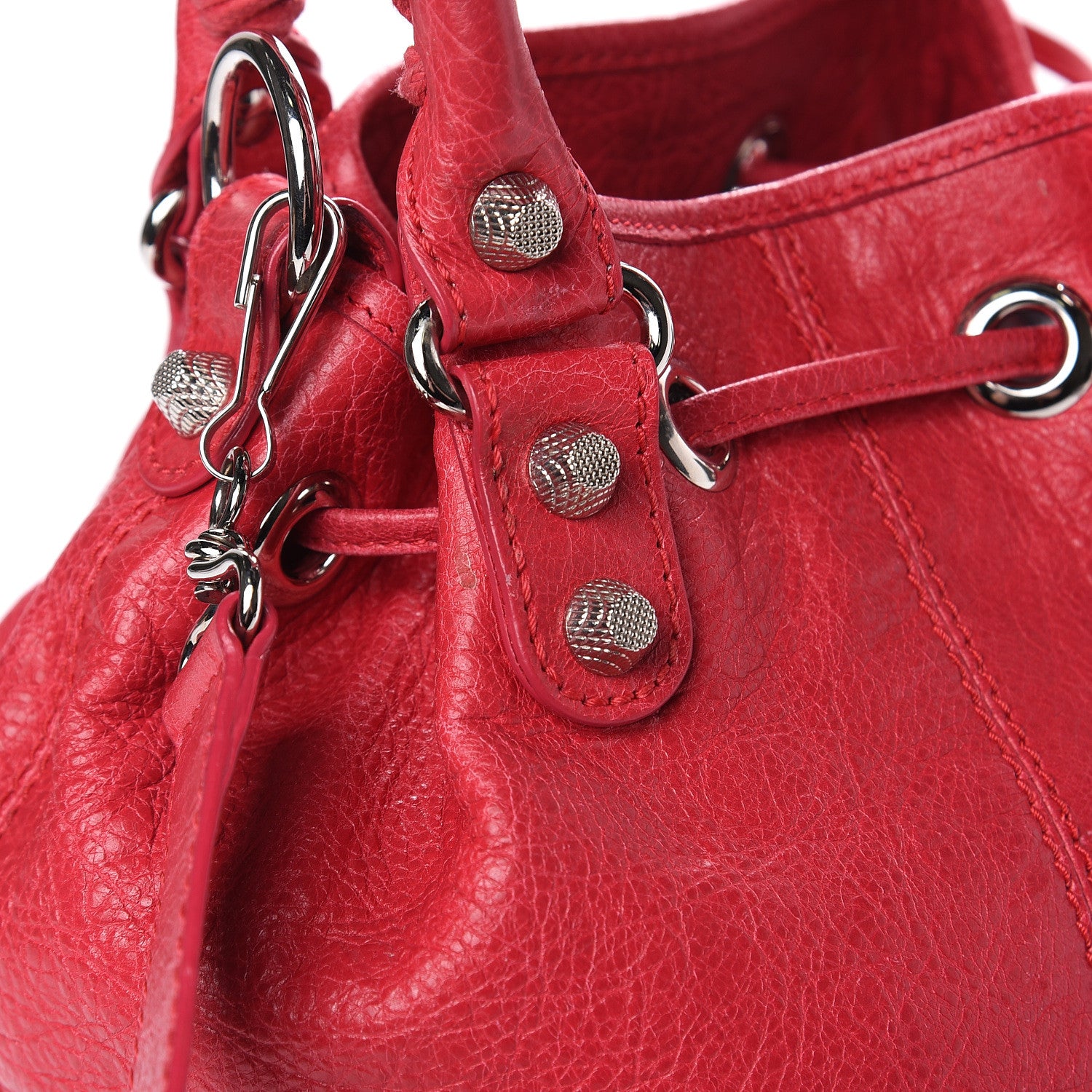 Balenciaga Agneau Giant 12 Silver Hardware Mini Pompon Rose Thulian 13 of 15