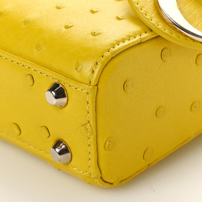 Christian Dior Ostrich Micro Lady Dior Yellow 8 of 8