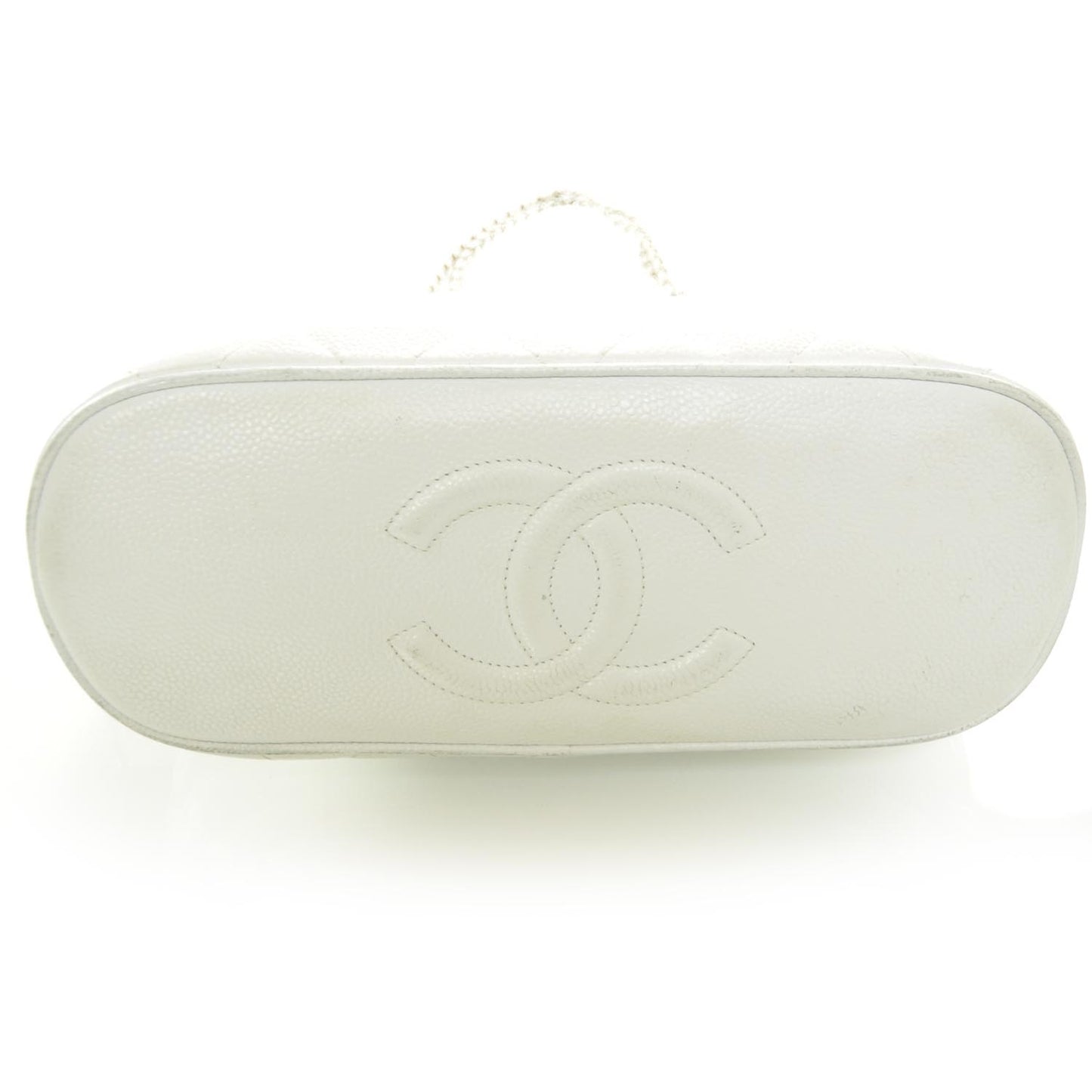 Caviar Quilted Shoulder Bag White
