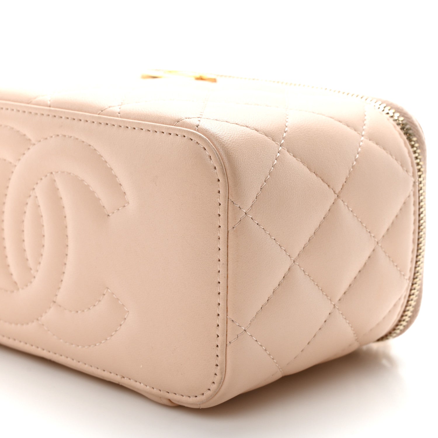 Chanel Lambskin Quilted Sweet Camellia Small Vanity Case With Chain Pink 10 of 10