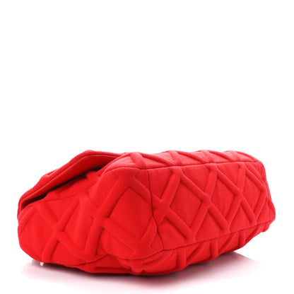 Chanel Jersey Lambskin Quilted Maxi Chanel 19 Flap Red 4 of 10
