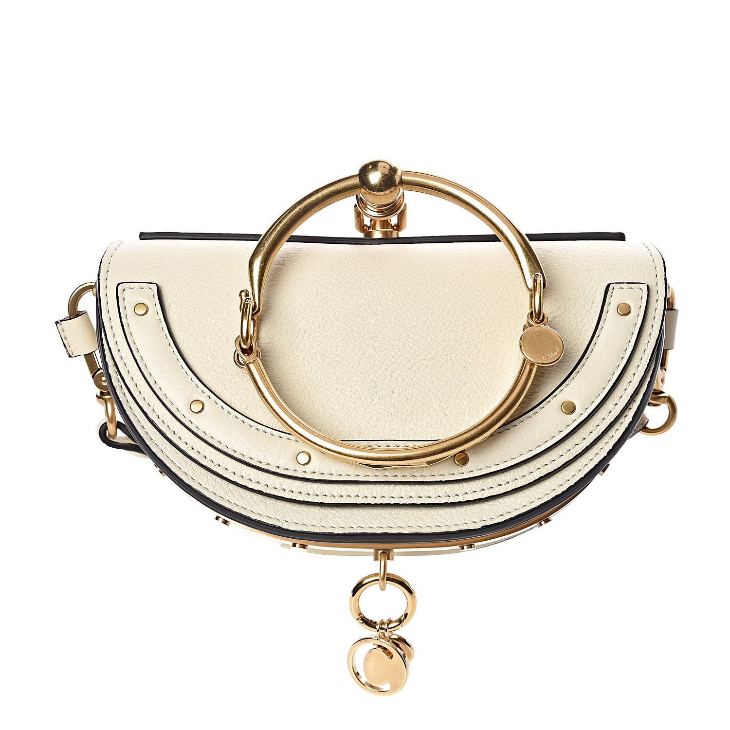 Chloe Calfskin Small Nile Bracelet Minaudiere Bag Off White 1 of 11