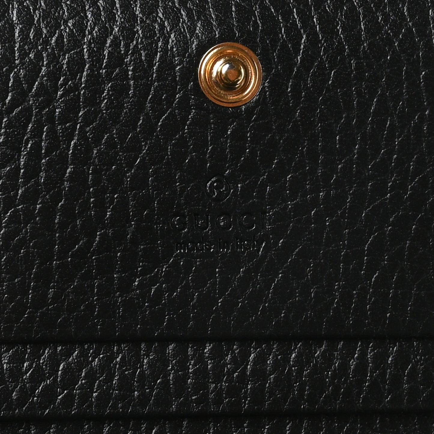 Pebbled Calfskin GG Marmont Card Case Black