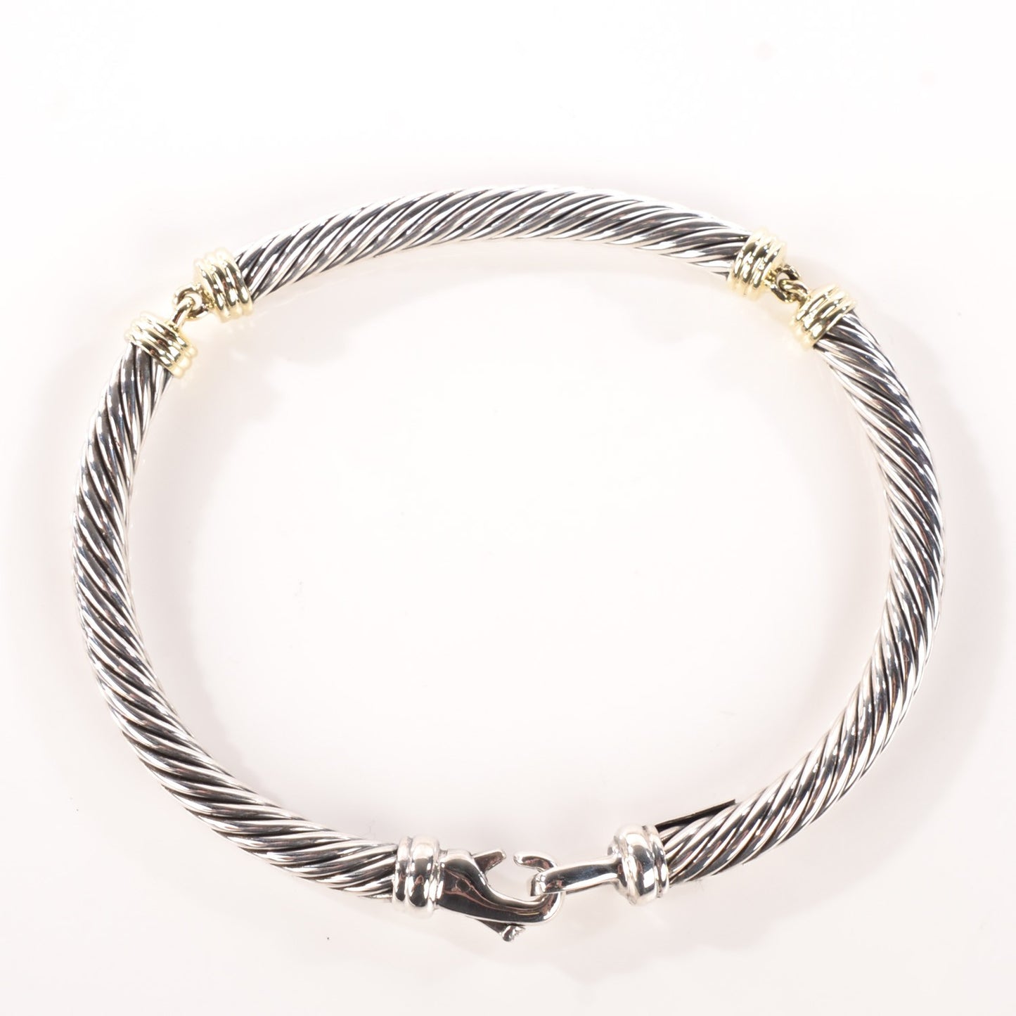 Sterling Silver 14k Gold Metro Cable Classics 5mm Bracelet