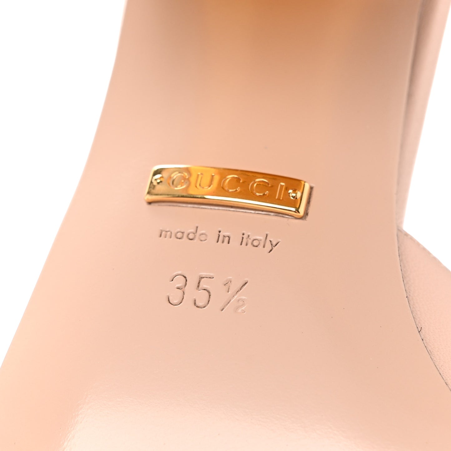 Nappa Horsebit 75mm Slide Sandals 35.5 Skin Rose