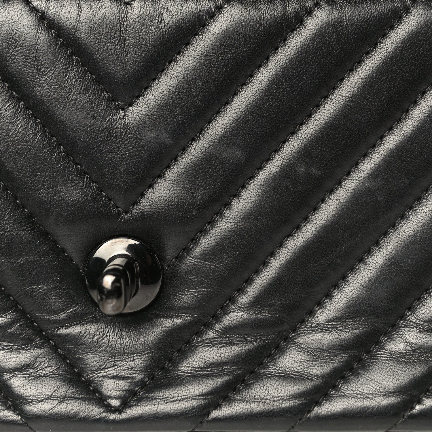 Chanel Lambskin Chevron Quilted Mini Rectangular Flap So Black 20 of 29
