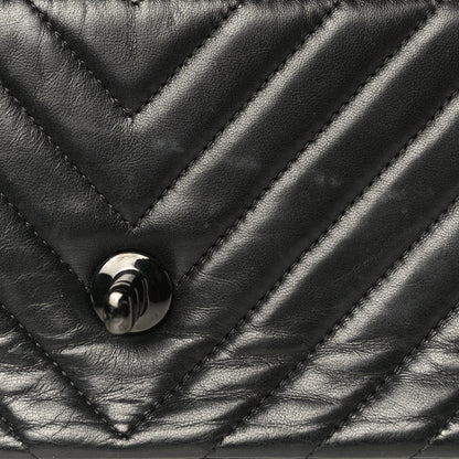 Chanel Lambskin Chevron Quilted Mini Rectangular Flap So Black 20 of 29