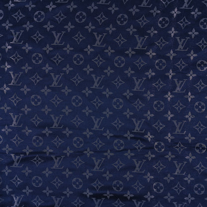 Louis Vuitton Wool Silk Monogram Denim Shawl Bleu Nuit 2 of 4