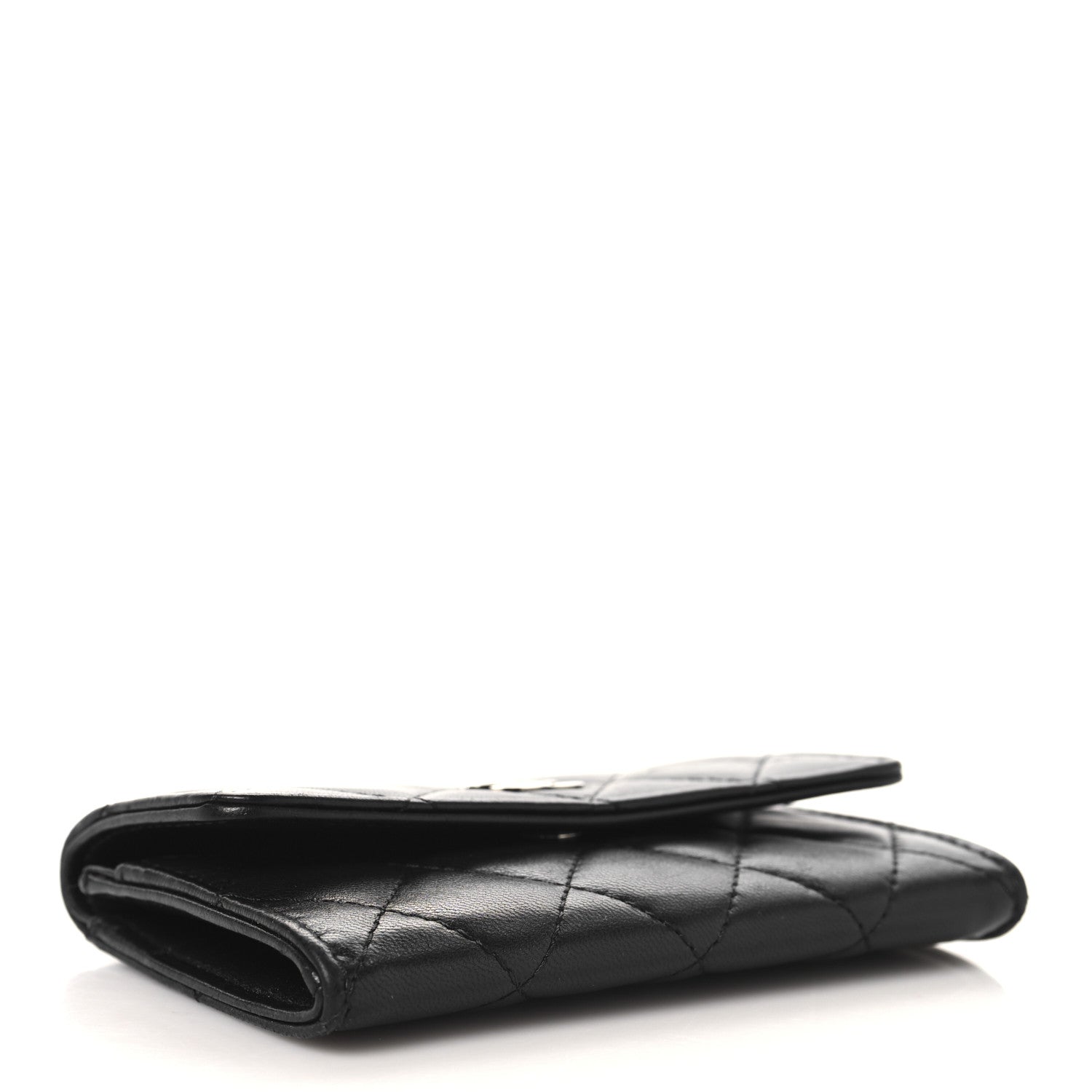 Chanel Lambskin Quilted Flap Card Holder Black 4 of 9