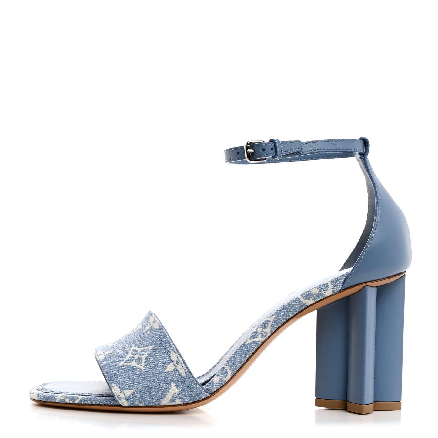 Monogram Denim Silhouette Sandals 41 Blue