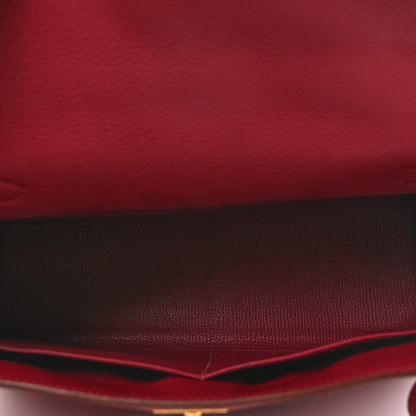 Hermes Togo Kelly Retourne 28 Rouge Grenat 5 of 12
