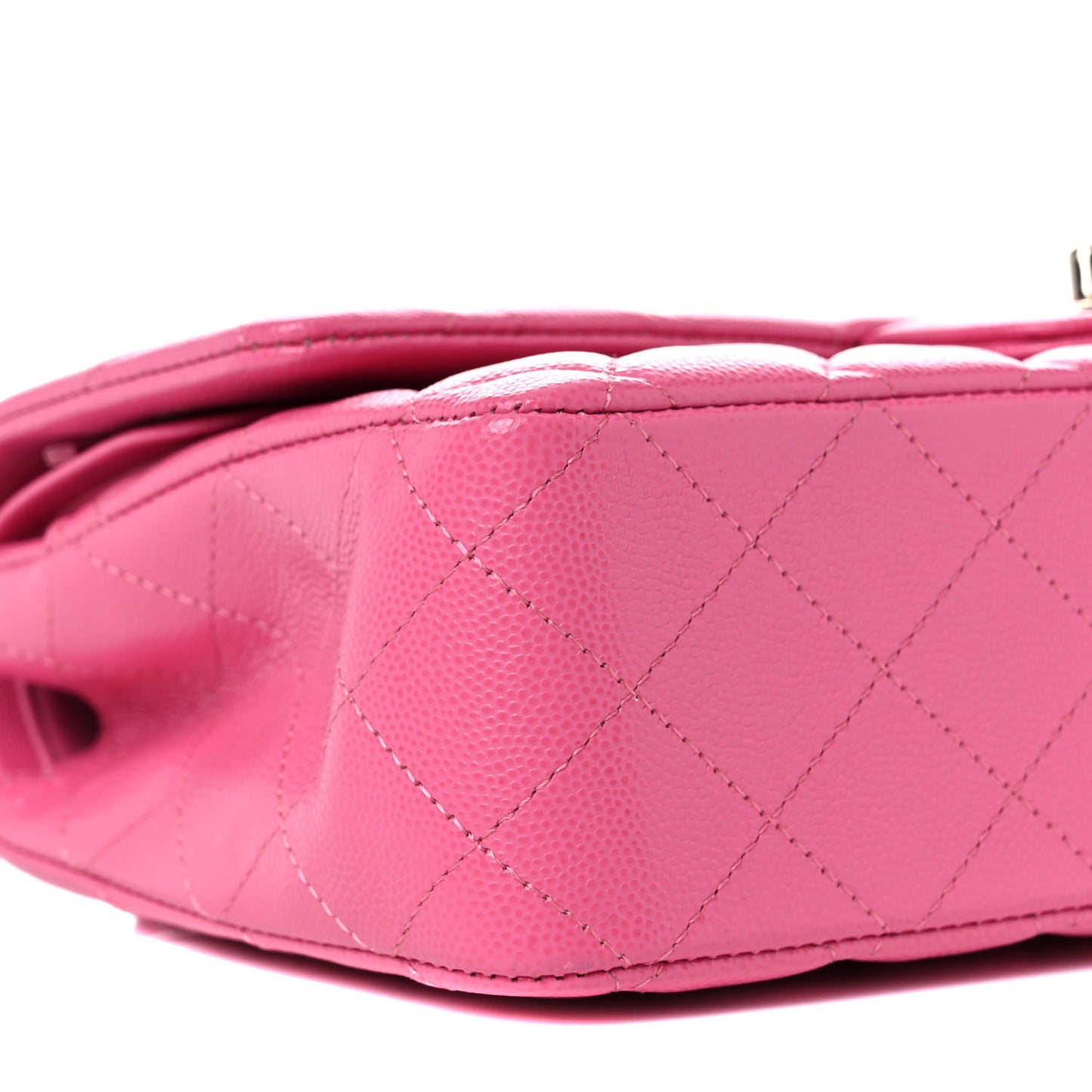 Caviar Quilted Medium Double Flap Dark Pink
