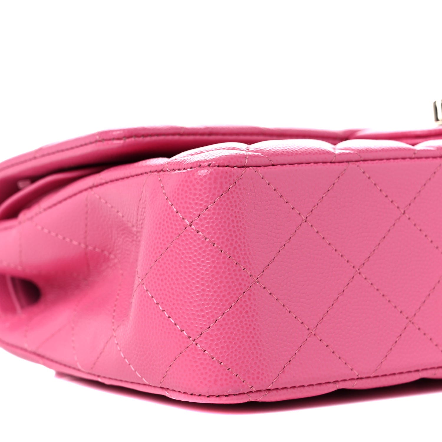 Chanel Caviar Quilted Medium Double Flap Dark Pink 8 of 10