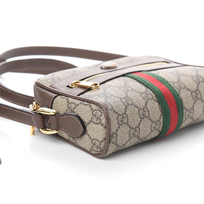 Gucci GG Supreme Monogram Web Mini Ophidia Shoulder Bag Brown 7 of 8