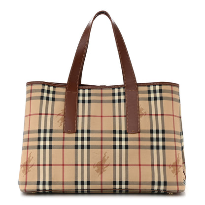 Burberry Haymarket Check Tote Brown 1 of 10