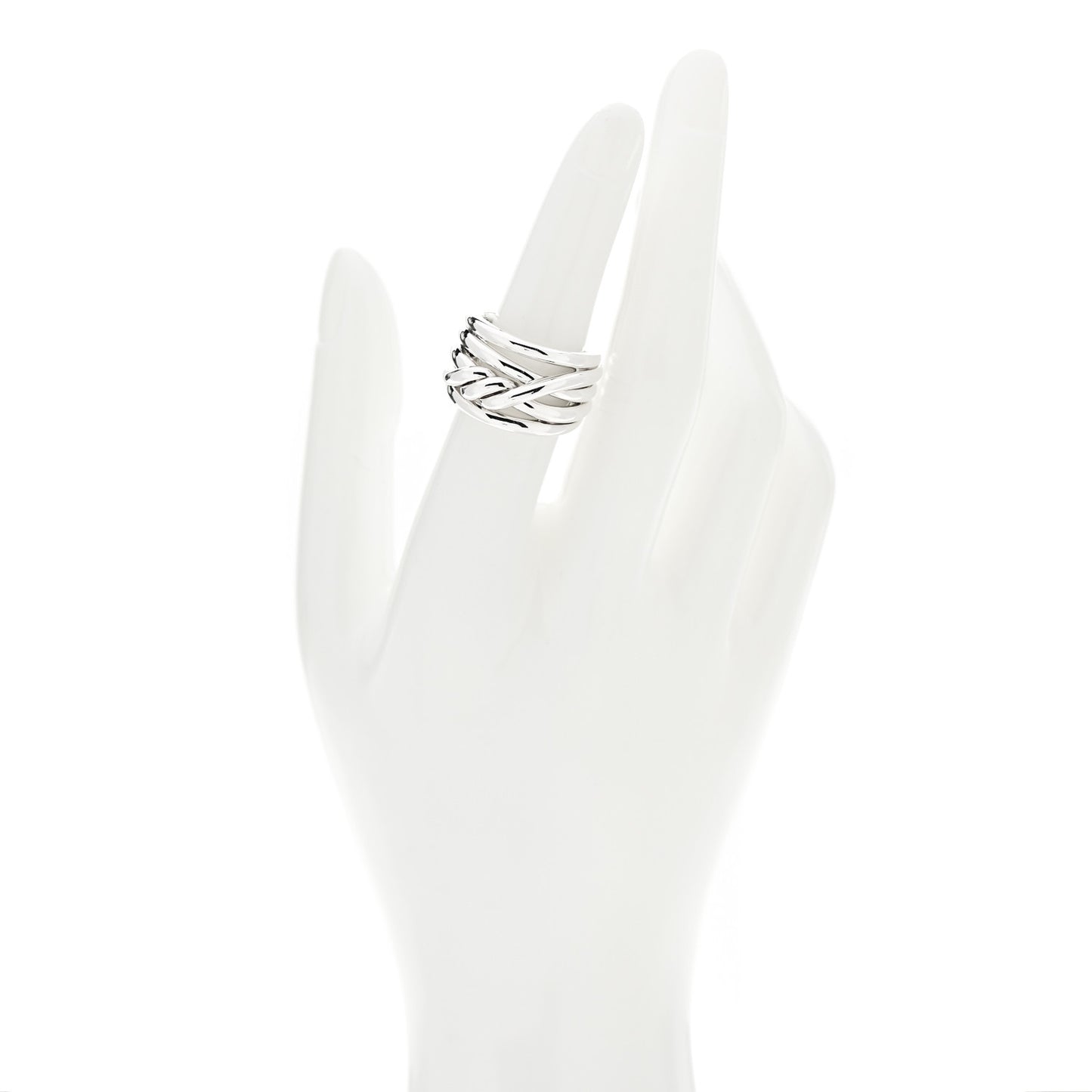 Sterling Silver 14mm Continuance Ring 53 6.25