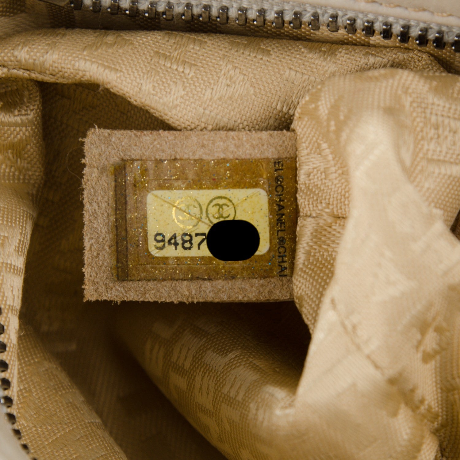 Chanel Lambskin Surpique Stitch Pochette Beige Clair 7 of 8