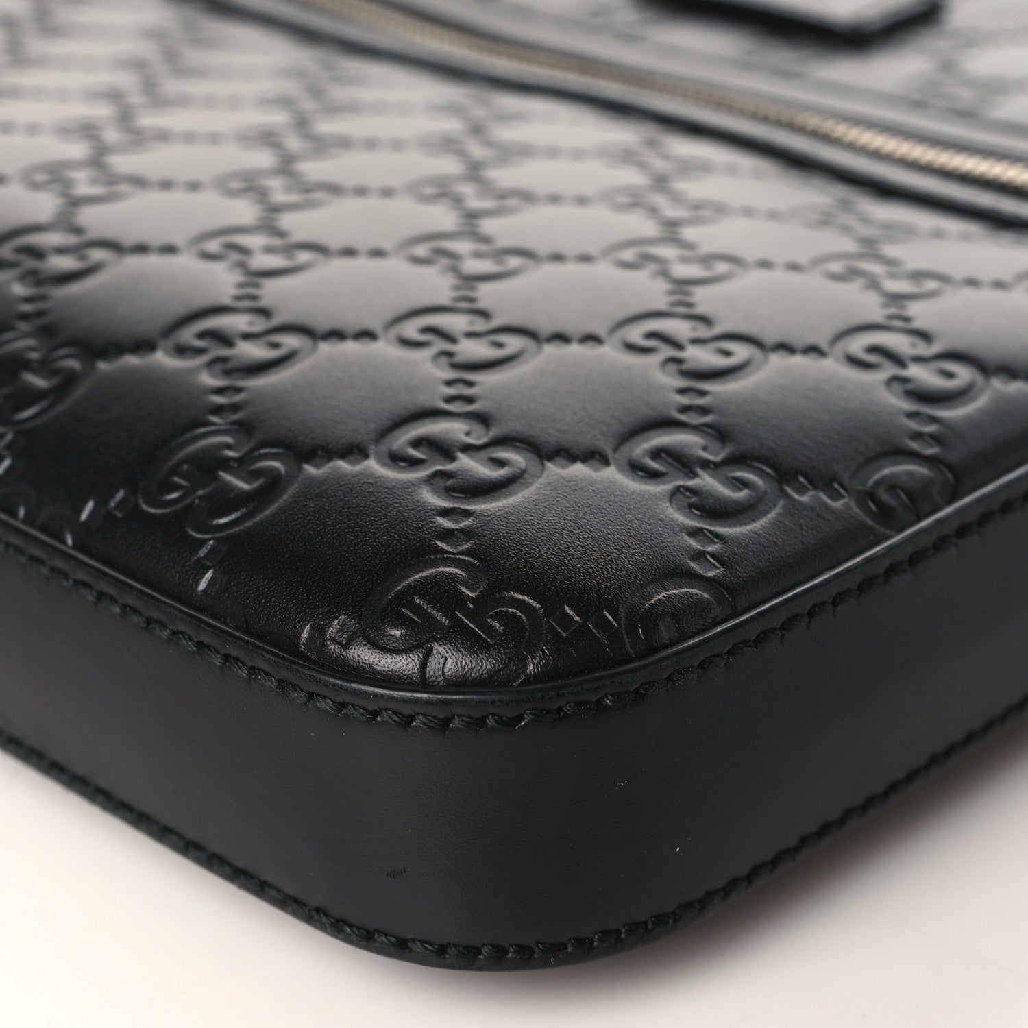Gucci Guccissima Signature Small Messenger Bag Black 9 of 9