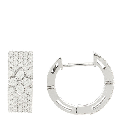 Roberto Coin 18K White Gold Love in Verona Huggie Hoop Earrings 1 of 4