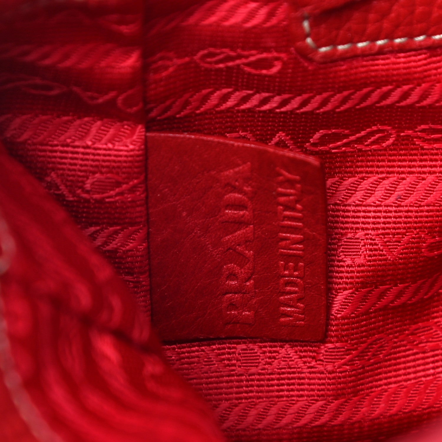 Prada Vitello Daino Rope Mini Tote Rosso 6 of 11
