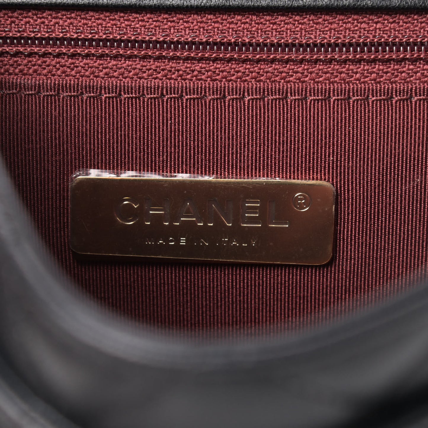 Lambskin Quilted Small Chain Infinity Top Handle Flap Black