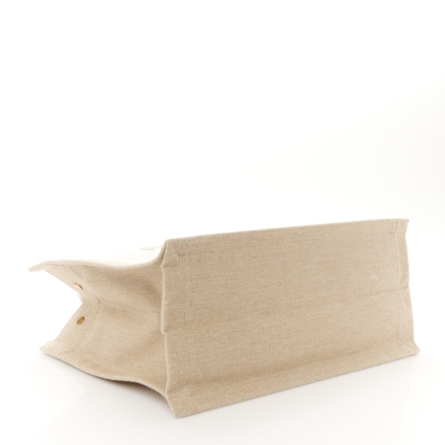Linen Calfskin Small Rive Gauche Tote Beige Sea Salt
