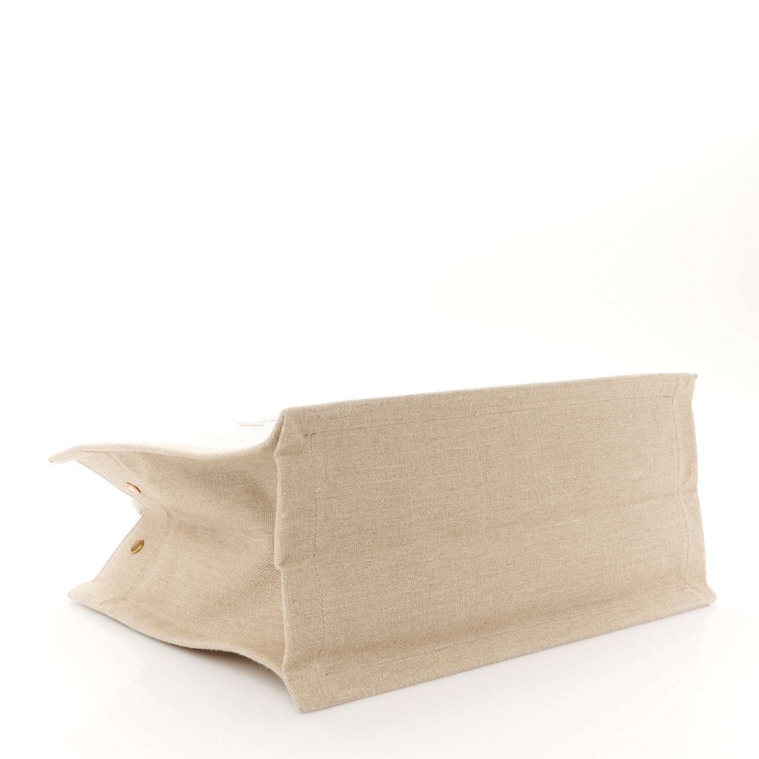 Saint Laurent Linen Calfskin Small Rive Gauche Tote Beige Sea Salt 4 of 10