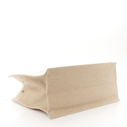 Saint Laurent Linen Calfskin Small Rive Gauche Tote Beige Sea Salt 4 of 10