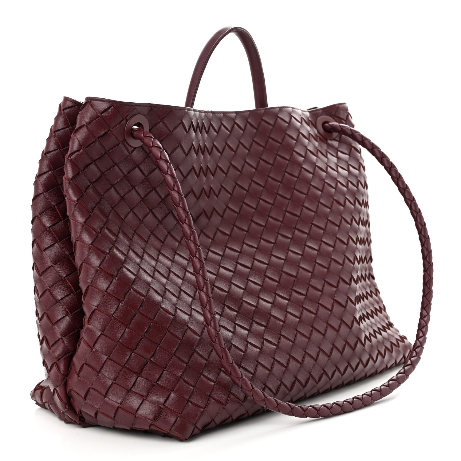 Bottega Veneta Nappa Intrecciato Large Andiamo Shoulder Bag Barolo 3 of 9