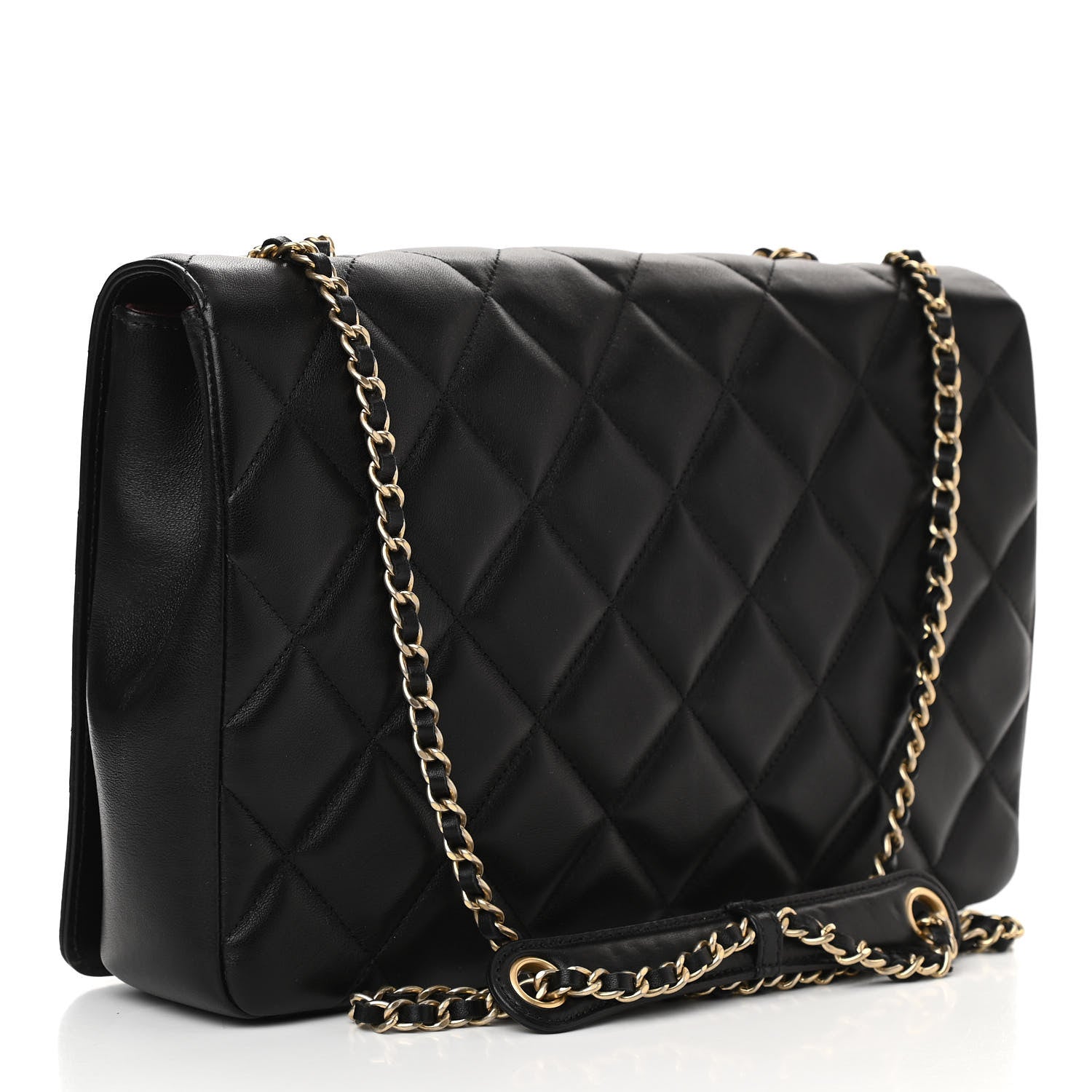 Chanel Lambskin Quilted Medium Diamond CC Flap Black 4 of 13