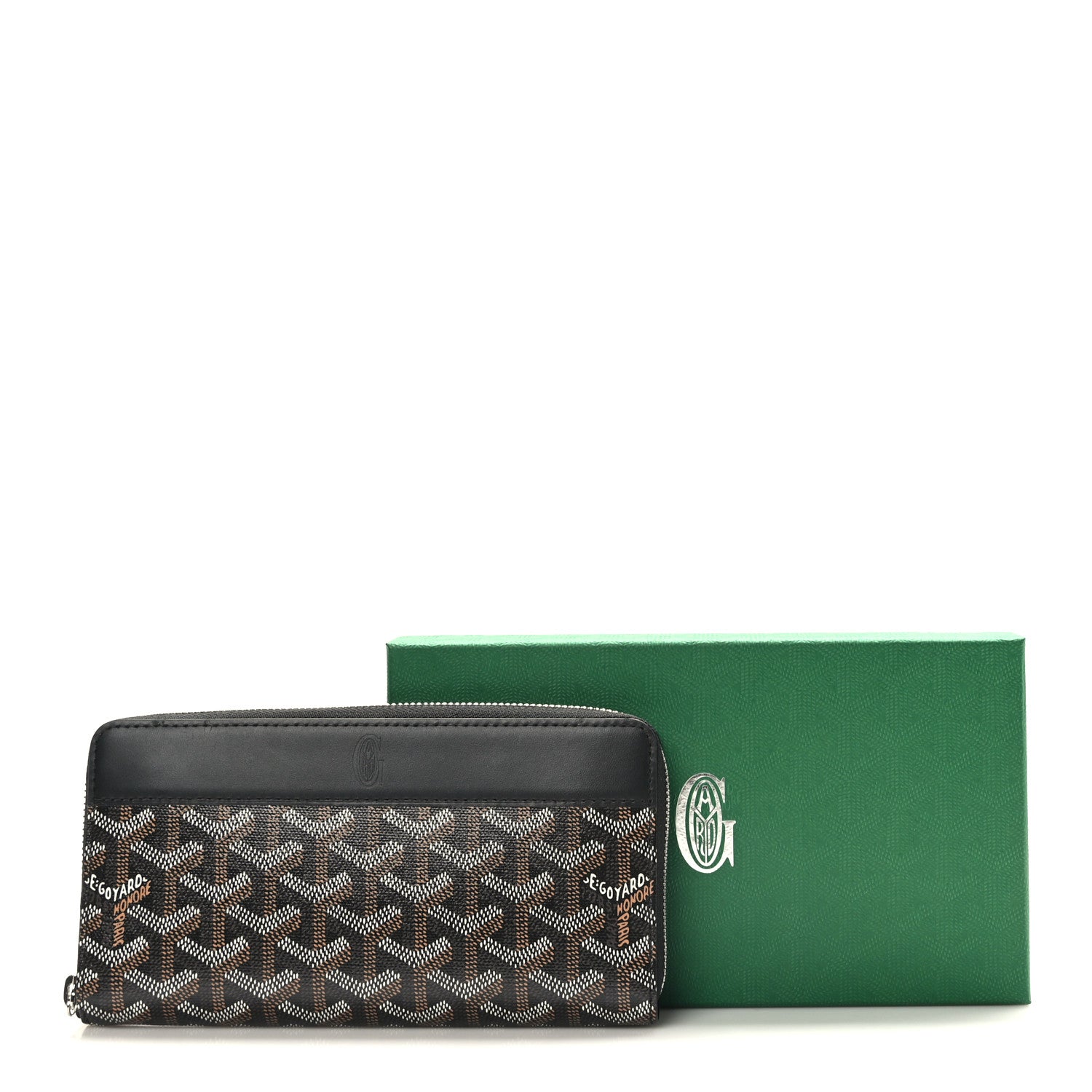 Goyard Goyardine Matignon Zip Around GM Wallet Black 7 of 7