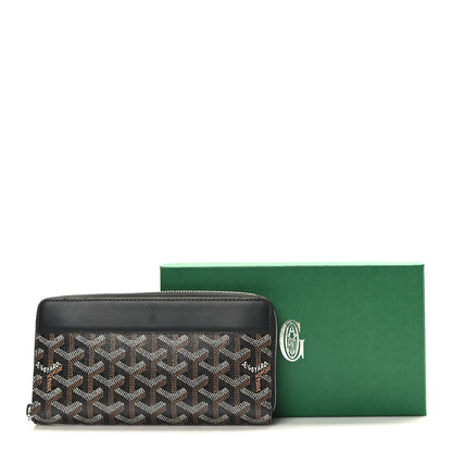 Goyard Goyardine Matignon Zip Around GM Wallet Black 7 of 7