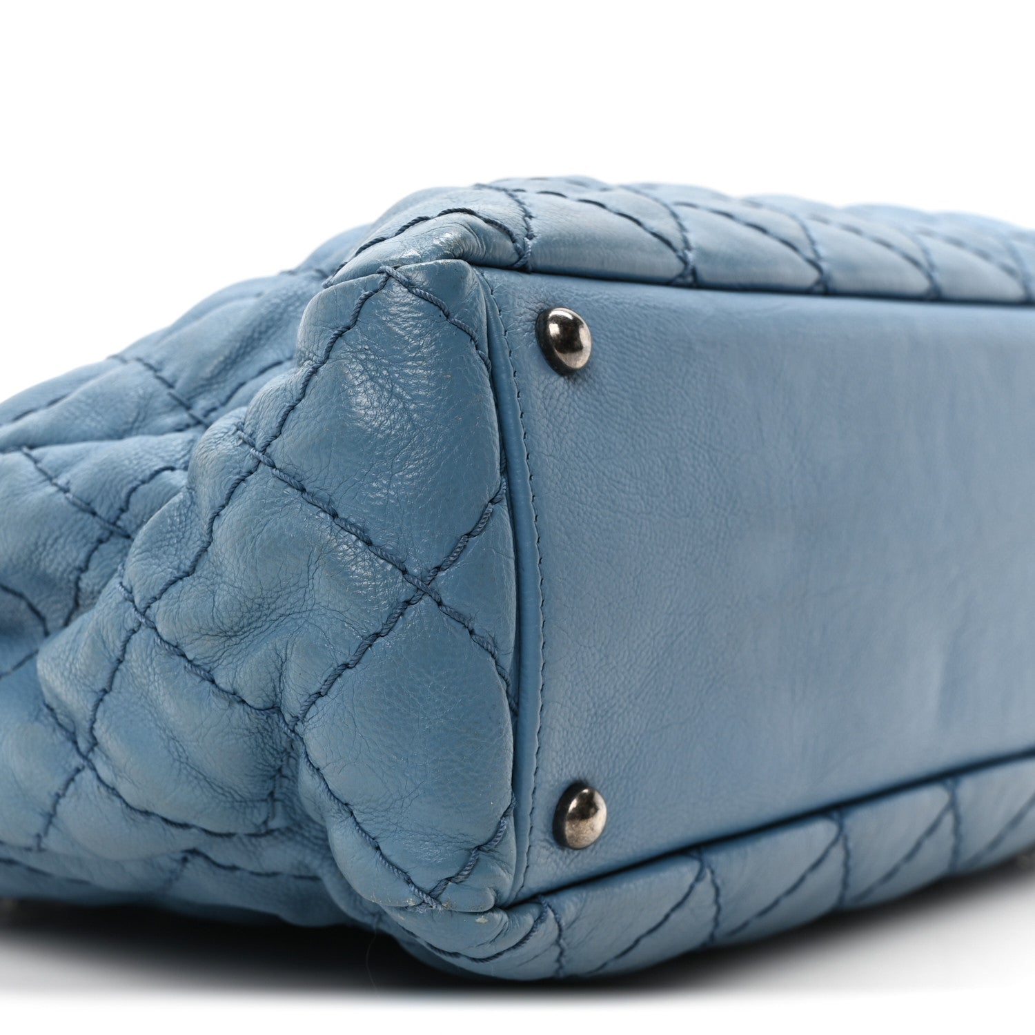 Chanel Calfskin Medium Stitch It Tote Blue 9 of 10