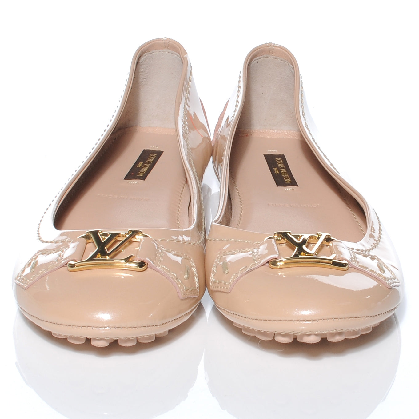 Patent Leather Oxford Ballerina Flats 37