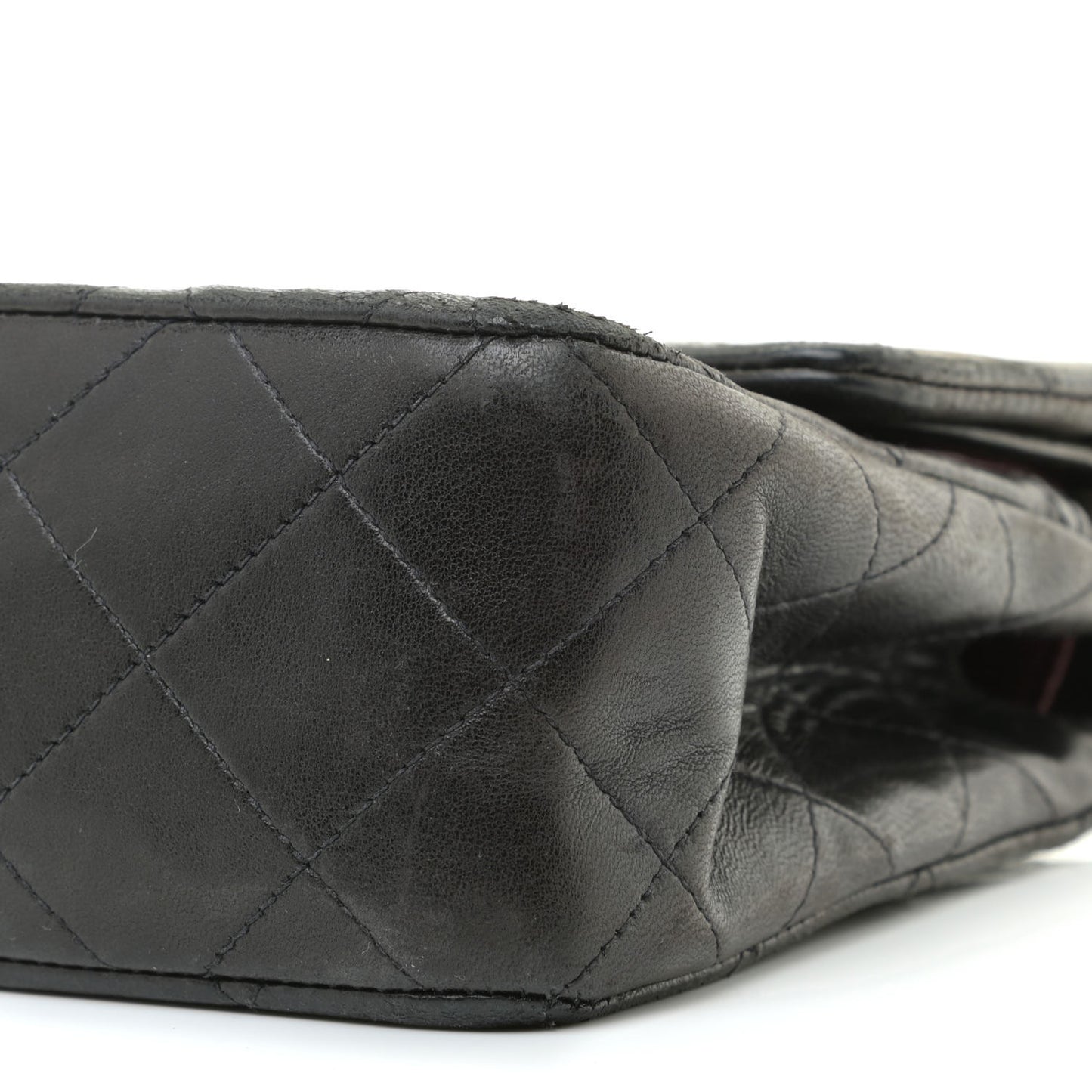 Lambskin Quilted Small Double Flap Black