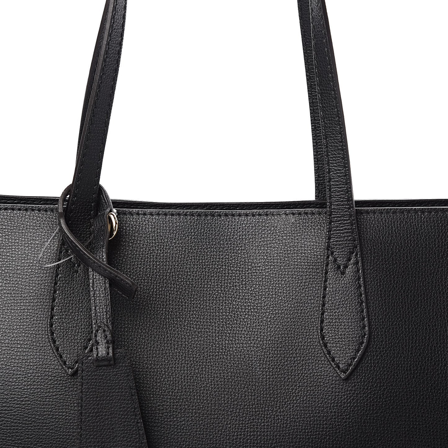 Grainy Calfskin Haymarket Colours Check Medium Zip Tote Black